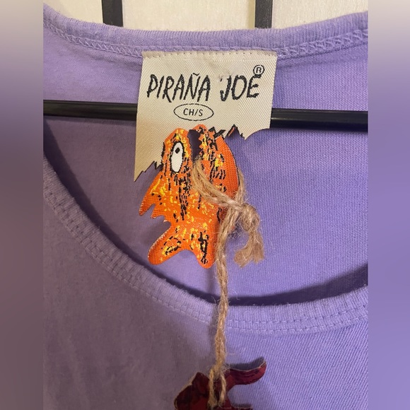Pirana Joe  “Puerto Rico” Purple Tank Shirt NWT Small - Picture 4 of 5